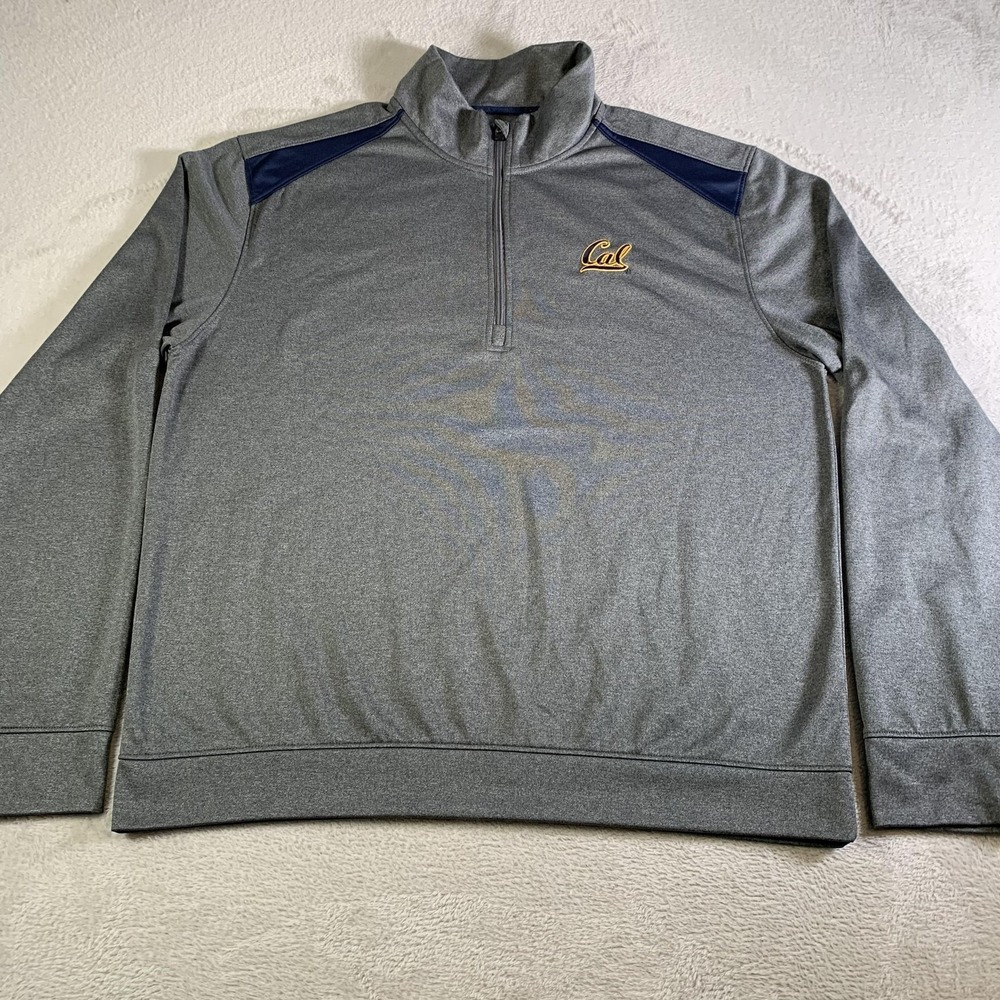 California Golden Bears Jacket Mens 2XL Gray‎ NCAA Football Campus Drive 1/4 Zip